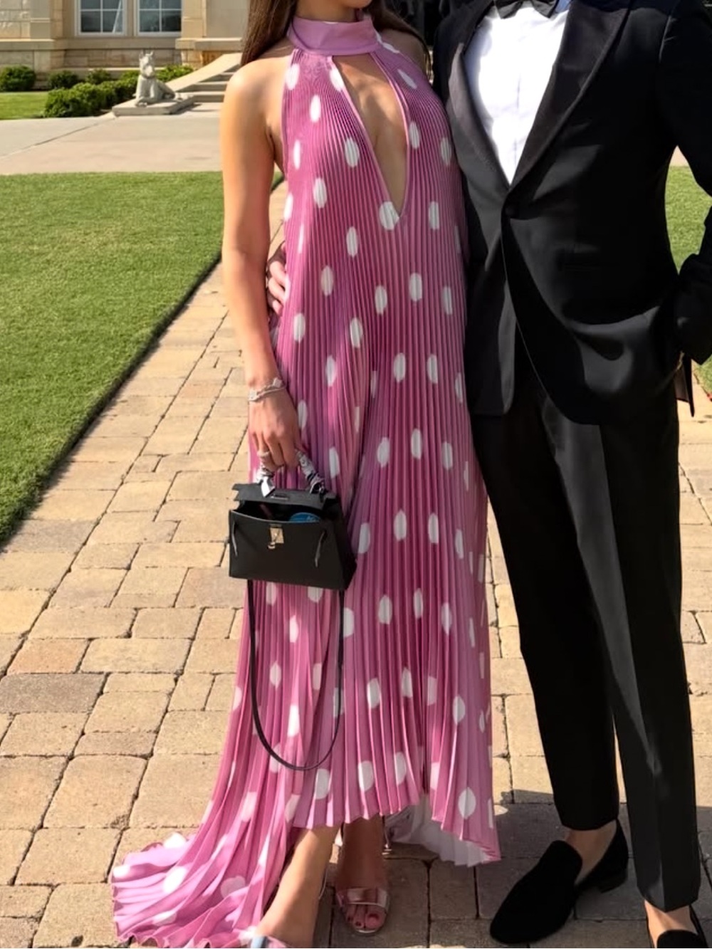 L’idee Opera Gown Pink Polka Dot